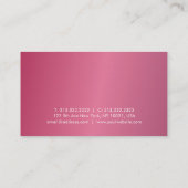 Berufliches elegantes, rosa modernes, sauberes Des Visitenkarte (Rückseite)