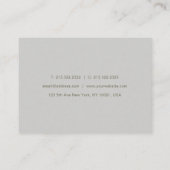 Berufliches elegantes, sauberes Design Moderne Vor Visitenkarte (Rückseite)