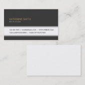 Berufliches elegantes schlichtes einfaches visitenkarte (Vorne/Hinten)