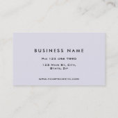 Berufliches Elegantes Schlichtes und einfaches Unt Visitenkarte (Rückseite)