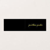 Berufliches elegantes Schwarz-Gold-Design geklappt Visitenkarten (Außenseite Aufgefaltet)