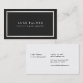 Berufliches Elegantes Schwarz Visitenkarte (Vorne/Hinten)