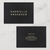 Berufliches, elegantes schwarzes Leder mit fett fo Visitenkarte (Vorne/Hinten)