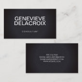 Berufliches, elegantes schwarzes Leder mit fett fo Visitenkarte (Vorne/Hinten)