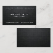 Berufliches elegantes schwarzes modernes visitenkarte (Vorne/Hinten)