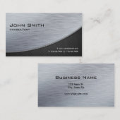 Berufliches elegantes silbernes modernes visitenkarte (Vorne/Hinten)