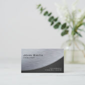 Berufliches elegantes silbernes modernes visitenkarte (Stehend Vorderseite)