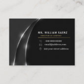 Berufliches, elegantes Silver Lion Logo Telefonnummerkarte (Rückseite)