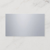 Berufliches elegantes Silver Look Template modern Visitenkarte (Rückseite)