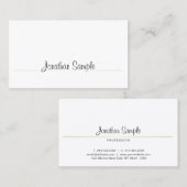 Berufliches elegantes Smart Design Gold Schlicht L Visitenkarte (Vorne/Hinten)