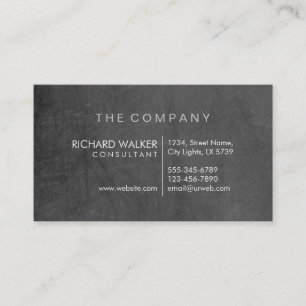 Berufliches elegantes, subtiles Chalkboard Modern Visitenkarte
