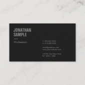 Berufliches elegantes Template Black & Anthracite Visitenkarte (Rückseite)