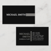 Berufliches, elegantes Titanium Modernes Schlichte Visitenkarte (Vorne/Hinten)