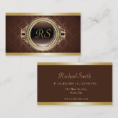 Berufliches elegantes Vintages Visitenkarte (Vorne/Hinten)