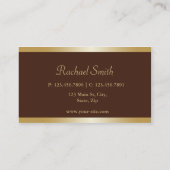 Berufliches elegantes Vintages Visitenkarte (Rückseite)