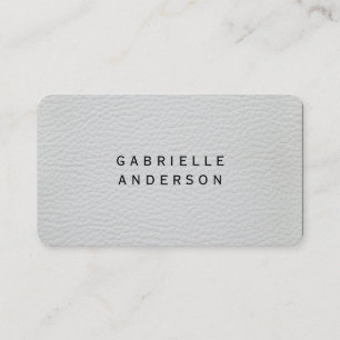 Berufliches, elegantes weißes Leder Visitenkarte