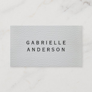 Berufliches, elegantes weißes und schwarzes Leder Visitenkarte