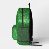 Berufliches Emerald Green Funkelnd Glitzer-Logo Bedruckter Rucksack (Rechts)