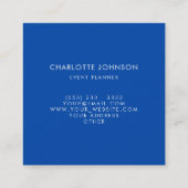 Berufliches Ereignis-Planer-Minimalistisches Quadratische Visitenkarte (Rückseite)