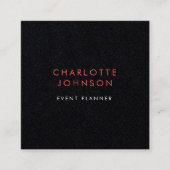 Berufliches Ereignis-Planer-Minimalistisches Quadratische Visitenkarte (Vorderseite)