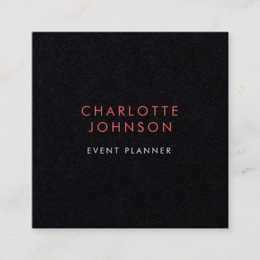 Berufliches Ereignis-Planer-Minimalistisches Quadratische Visitenkarte (Vorderseite)