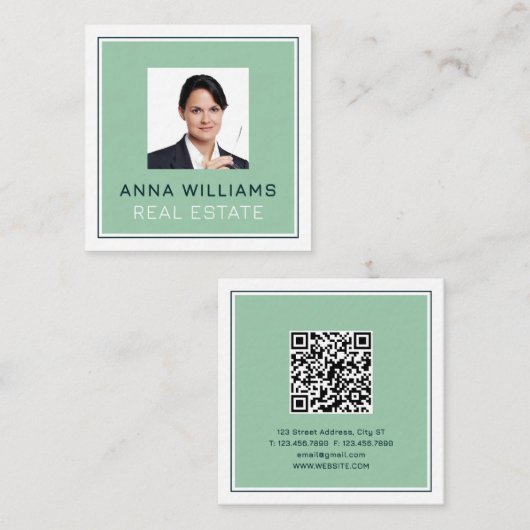 Berufliches Erscheinungsbild des Unternehmensprofi Quadratische Visitenkarte (Vorne/Hinten)