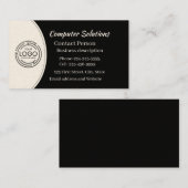 Berufliches Erstellen eines eigenen Logos Elegante Visitenkarte (Vorne/Hinten)