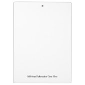 Berufliches Fahrradgeschäft in Schwarz und Weiß Klemmbrett (Rückseite)