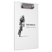 Berufliches Fahrradgeschäft in Schwarz und Weiß Klemmbrett (Rechts)