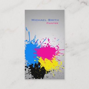 Berufliches Farbengeschäft des modernen Spritzens Visitenkarte