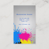 Berufliches Farbengeschäft des modernen Spritzens Visitenkarte (Rückseite)