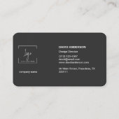 Berufliches feines Logo Modern Einfach Minimalisti Visitenkarte (Rückseite)