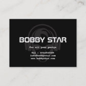 Berufliches Feuer, das DJ-Logogeschäftskarte Visitenkarte (Rückseite)