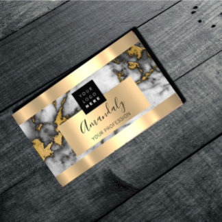 Berufliches Finance Investment Marble Gold-Logo Visitenkarte