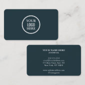 Berufliches Firmenlogo - Blau Visitenkarte (Vorne/Hinten)