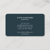 Berufliches Firmenlogo - Blau Visitenkarte (Rückseite)