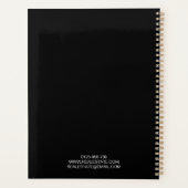 Berufliches Firmenlogo Custom Black 2025 Planer (Rückseite)