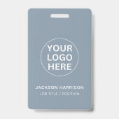Berufliches Firmenlogo Dusty Blue-ID-Personal Ausweis (Vorderseite)