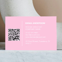 Berufliches Firmenlogo Fett rosa QR-Code