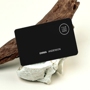 Berufliches Firmenlogo Fett schwarzer QR-Code Visitenkarte