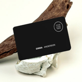 Berufliches Firmenlogo Fett schwarzer QR-Code Visitenkarte