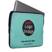 Berufliches Firmenlogo Fresh Minze Hue Laptopschutzhülle (Vorne Rechts)