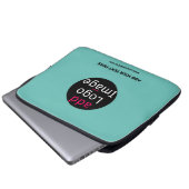 Berufliches Firmenlogo Fresh Minze Hue Laptopschutzhülle (Vorne Knopf)