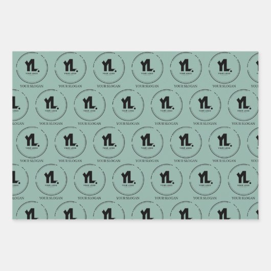 Berufliches Firmenlogo Geschenkpapier Set (Vorderseite 3)