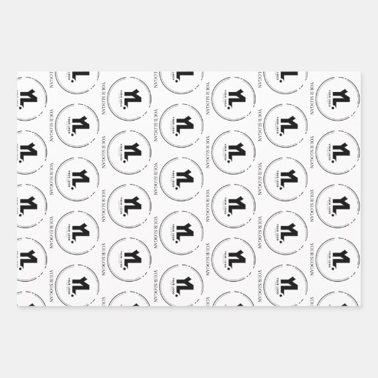 Berufliches Firmenlogo Geschenkpapier Set (Vorderseite)