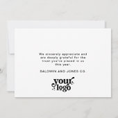 Berufliches Firmenlogo Gold und Grün Feiertagskarte (Rückseite)