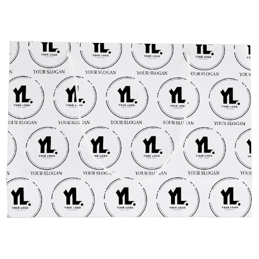 Berufliches Firmenlogo Große Geschenktüte (Rückseite)