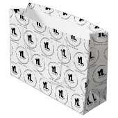 Berufliches Firmenlogo Große Geschenktüte (Rückseite Schrägansicht)