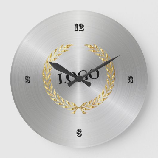 Berufliches Firmenlogo Große Wanduhr (Vorderseite)