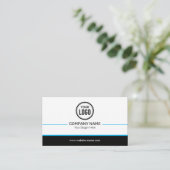 Berufliches Firmenlogo Hinzufügen von Foto Social Visitenkarte (Stehend Vorderseite)